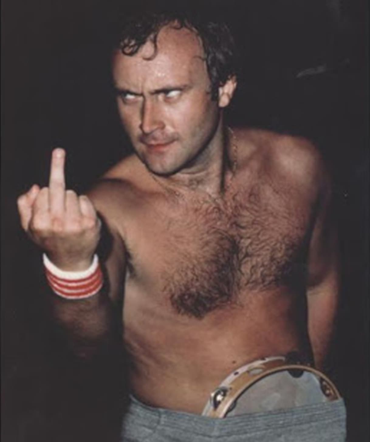 phil collins middle finger shirt